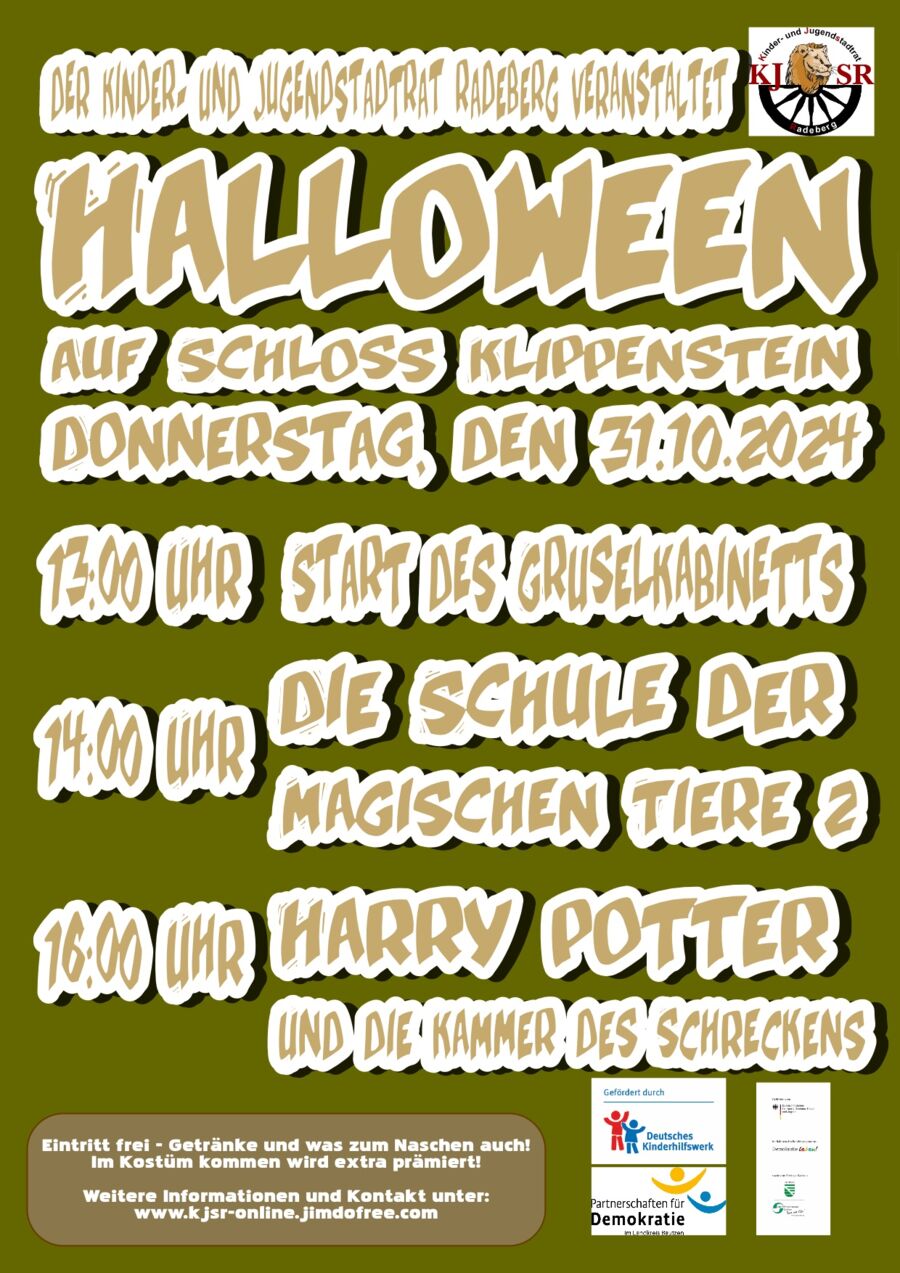Plakat des KJS für Halloween 2024