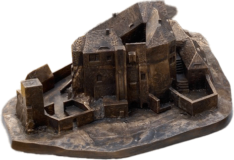 Abbildung des Tastmodells in Bronze vom Schloss Klippenstein