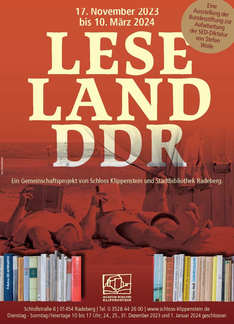 Ausstellungsplakat: Leseland DDR