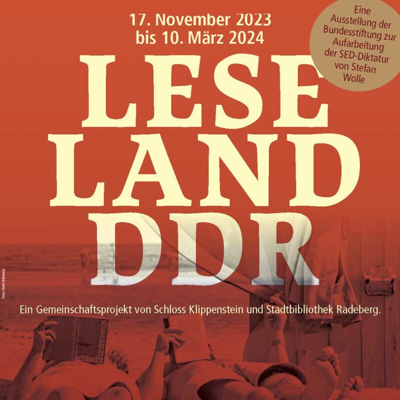 Ausstellungsplakat: Leseland DDR