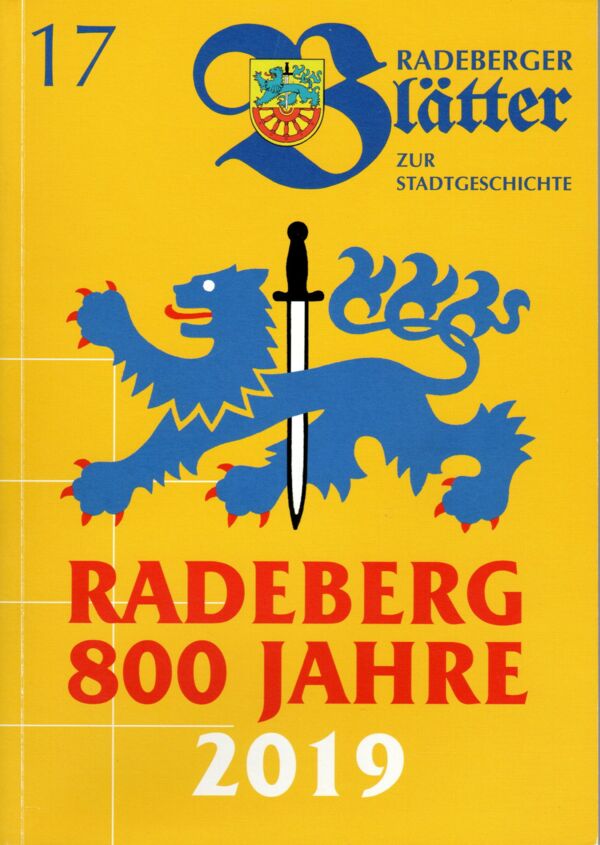 Titelbild mit blauem Löwen und Schwert auf gelbem Untergrund.