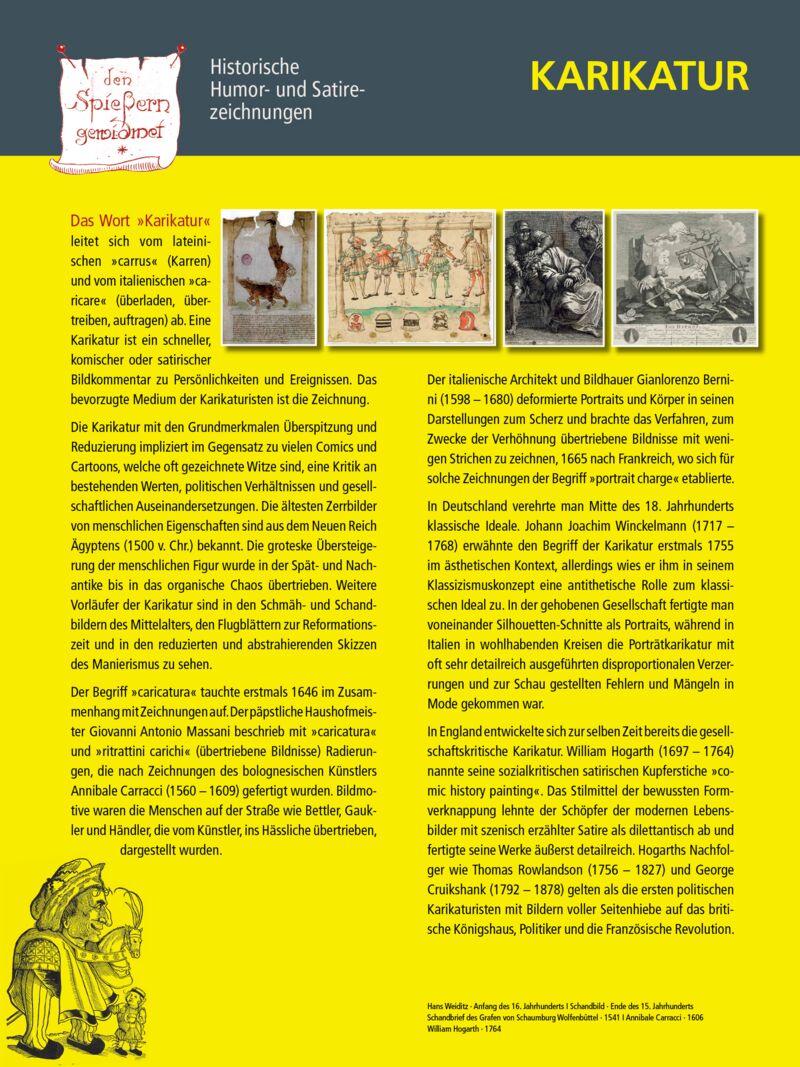Ausstellungstafel 1 – Karrikatur