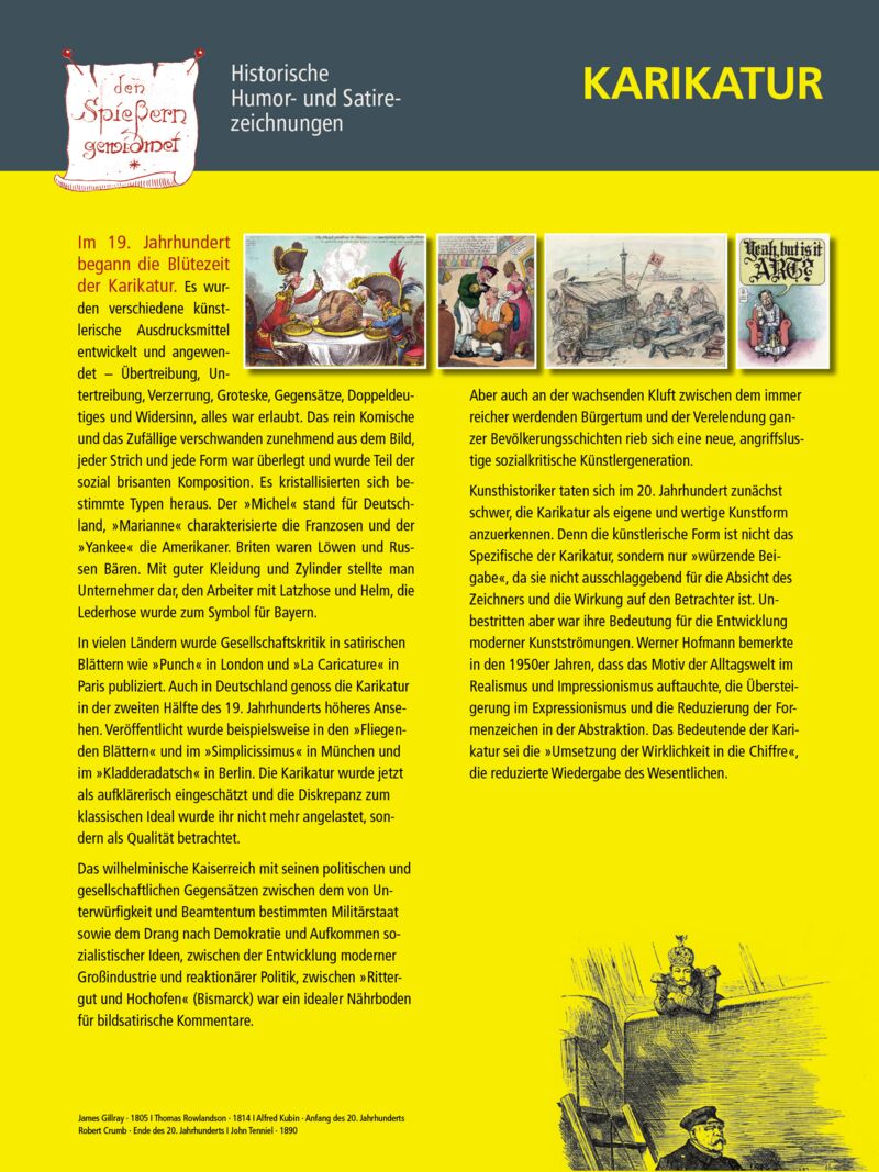Ausstellungstafel 2 – Karrikatur